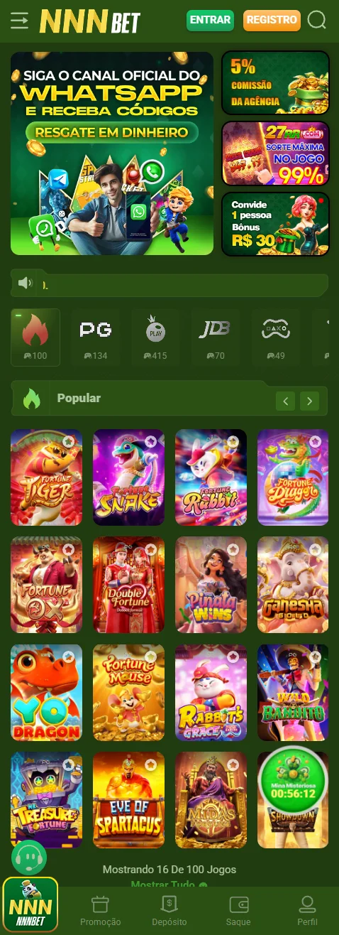 Experiência de live gaming premium no app da nnnbet